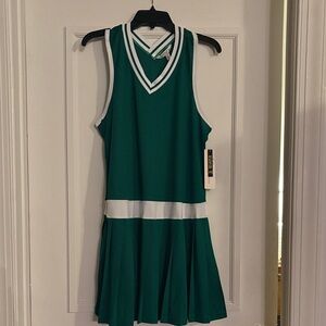 Nanette Lepore Green and White Sleeveless Dress